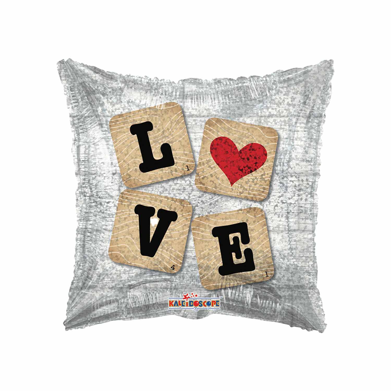 Palloncino quadrato olografico love 18